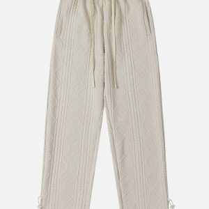 sleek drawstring pants minimalist & solid design 7712