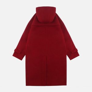 sleek extended winter coat solid color & urban elegance 5270