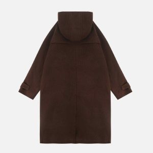 sleek extended winter coat solid color & urban elegance 6246