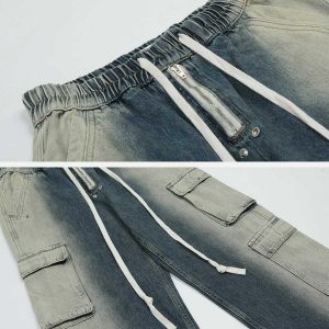 sleek flap pocket jeans   minimalist & urban appeal 8686