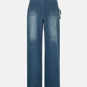 sleek highwaist jeans with multi pockets urban chic 5995
