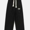 sleek labeled drawstring pants urban & youthful design 5893