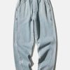 sleek letter label jeans minimalist & iconic style 6813