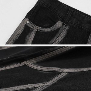 sleek line segmentation jeans   urban chic & ed 2832