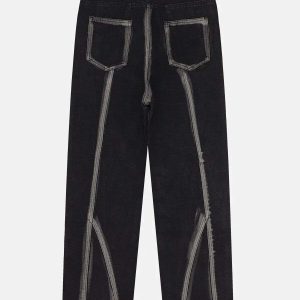 sleek line segmentation jeans   urban chic & ed 8291