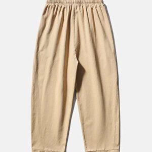 sleek minimalist drawstring pants solid & stylish comfort 1086