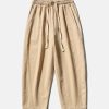 sleek minimalist drawstring pants solid & stylish comfort 6495