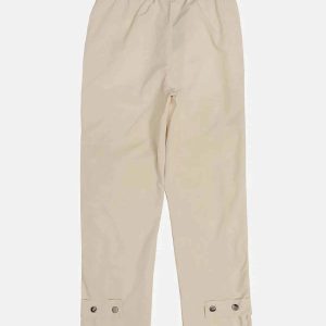 sleek pant cuff buttoned trousers minimalist design 5149