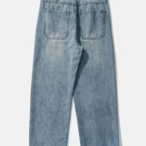 sleek plain wash jeans classic & youthful style 7038