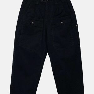 sleek solid button pants   minimalist & chic design 1119
