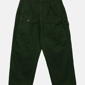sleek solid button pants   minimalist & chic design 1404
