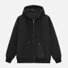 sleek solid color hoodie zipup design urban comfort 1524