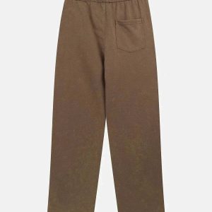 sleek solid color pants with drawstring urban comfort 4946