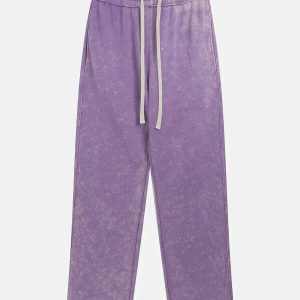 sleek solid color pants with drawstring urban comfort 5101