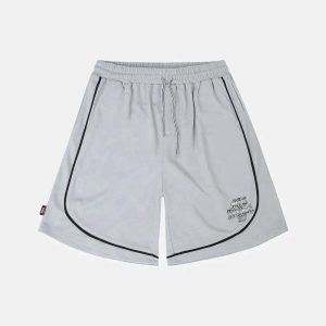 sleek solid color shorts   minimalist urban comfort 1590