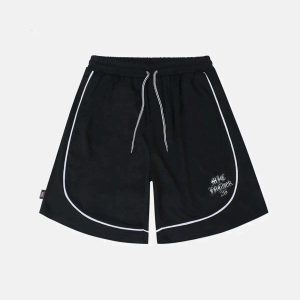 sleek solid color shorts   minimalist urban comfort 4376