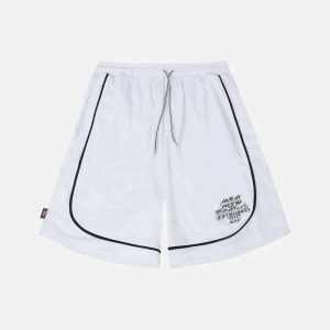 sleek solid color shorts   minimalist urban comfort 7983