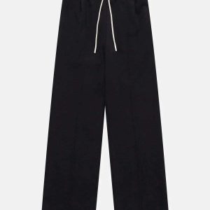 sleek solid color sweatpants with drawstring urban fit 5030