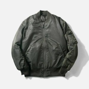 sleek solid color zipup coat winter essential 5869