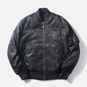 sleek solid color zipup coat winter essential 6131