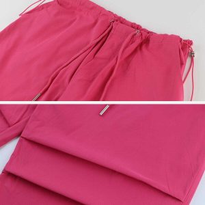 sleek solid layering pants   chic & versatile streetwear 3271