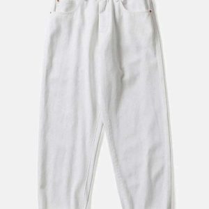 sleek solid pants retro style & minimalist design 1305