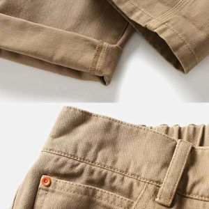 sleek solid pants retro style & minimalist design 7205