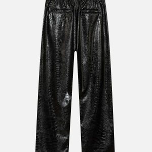 sleek straight leather pants   urban chic & timeless style 8482