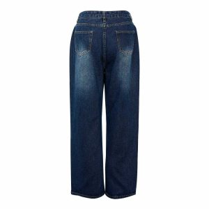 sleek wide leg jeans   youthful straight cut design 5218