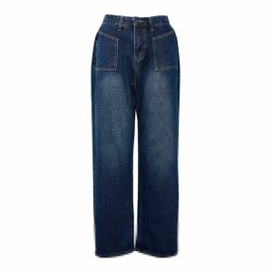 sleek wide leg jeans   youthful straight cut design 5811
