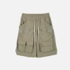 sleek zip up shorts with large pockets   urban trendsetter 4085