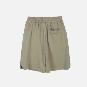 sleek zip up shorts with large pockets   urban trendsetter 6145