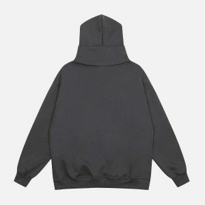 sleek zip up turtleneck hoodie   urban chic essential 1344