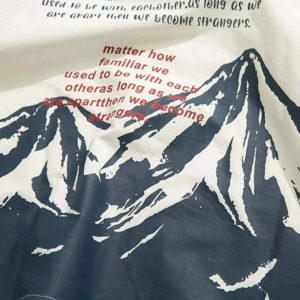 snow mountain print shirt   youthful & dynamic style 6233