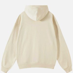 solid cotton hoodie   chic minimalist urban comfort 5858