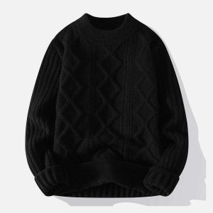 solid ribbed jacquard sweater dynamic knit design 2560