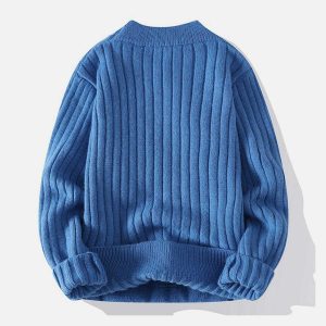 solid ribbed jacquard sweater dynamic knit design 4004