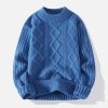 solid ribbed jacquard sweater dynamic knit design 8620