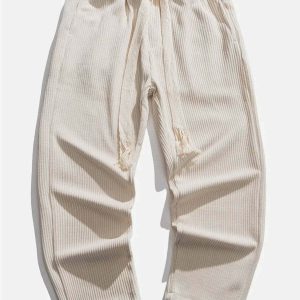 solid stripe sweatpants sleek & youthful urban streetwear 7119