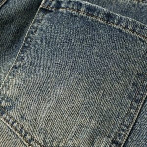 solid vintage loose jeans   edgy retro denim essential 2298