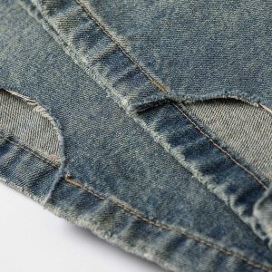 solid vintage loose jeans   edgy retro denim essential 3712