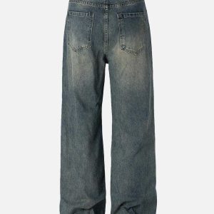 solid vintage loose jeans   edgy retro denim essential 5019