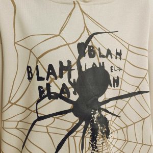 spider shadow print hoodie   edgy streetwear essential 5704