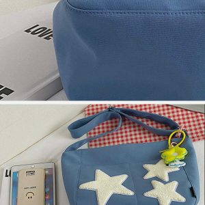 star embroidered towel shoulder bag   chic & youthful style 1007