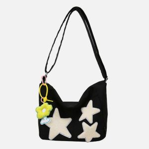 star embroidered towel shoulder bag   chic & youthful style 2295