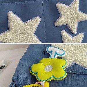 star embroidered towel shoulder bag   chic & youthful style 3441
