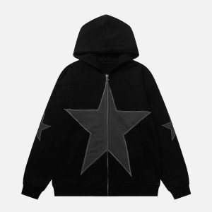 star graphic hoodie youthful & dynamic streetwear appeal 6679