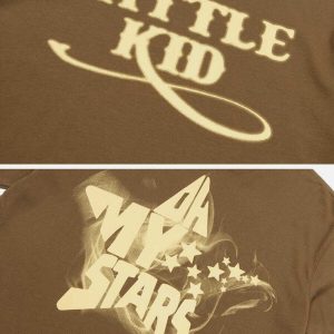 star letter print tee youthful & bold streetwear essential 5590