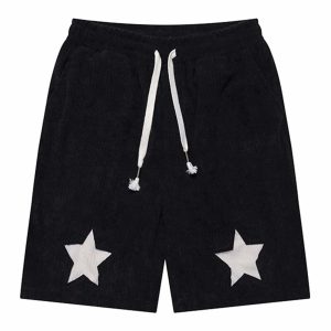 star patchwork shorts   youthful & dynamic streetwear find 6764