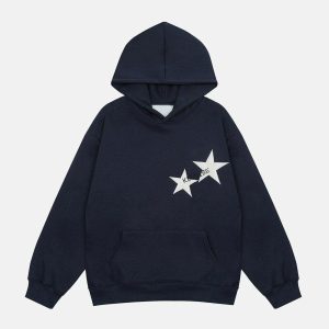 star print hoodie 'kenvibe'   youthful & dynamic urban style 2971
